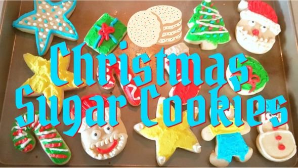 decorated Christmas cookies on tray